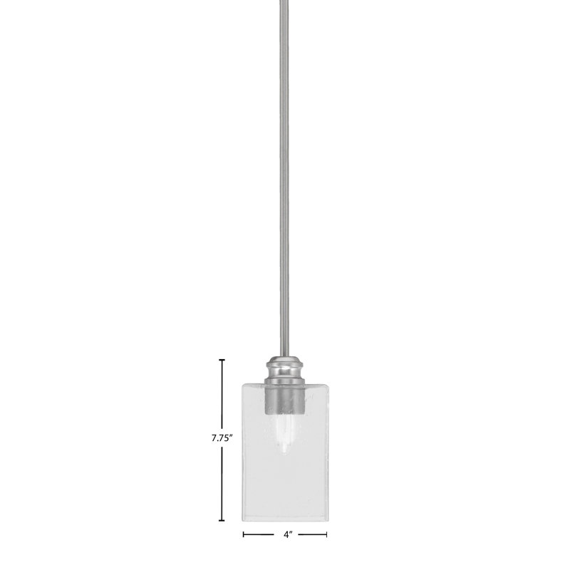 Luminaire suspendu simple à 1 lumière Edge, Nickel brossé