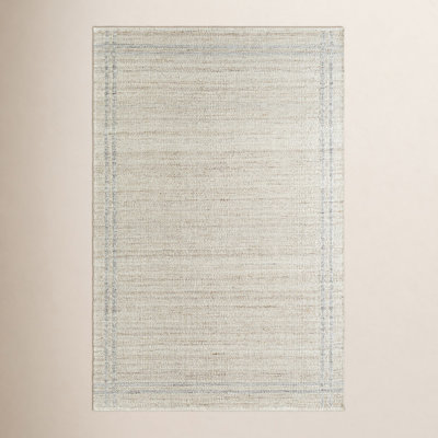 Lavande Wool Area Rug in Ivory