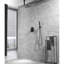 Douche de plafond - Noir mat. Tête en laiton de 16 po. Offre une expérience de pluie naturelle. La buse autonettoyante empêche la sortie d'eau de se boucher. S'adapte au tuyau standard américain. 14,6 po x 6,04 po, 12,11 lb-118088753