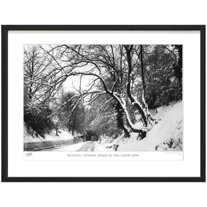 Reigate, Tunnel Road in the Snow 1890 1 Piece Single Picture Frame Wall Art, 40cm H x 50cm W x 2.3cm D