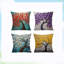 Ensemble de 4 housses de coussin décoratif 18 x 18, art abstrait moderne et coloré, porche, housse de coussin artistique, cadeau de pendaison de crémaillère