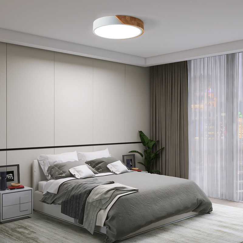 24W LED Flush Mount Ceiling Light 6500K White, 6500