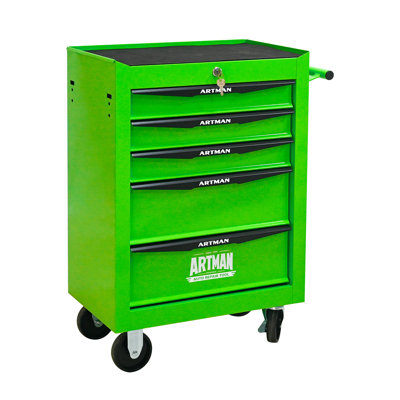 Rolling Metal Tool Chest With 5 Drawers