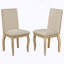 Ensemble de 2 chaises de salle à manger rembourrées en bois avec tête de clou Fabirc-1031714277-1031714302-1031714303