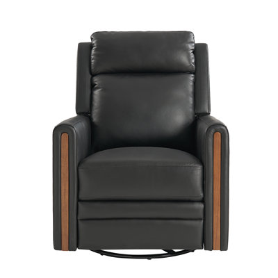 Regazzi Genuine Leather Swivel Rocking Power  Recliner Built-in USB Port with Adjustable Headrest