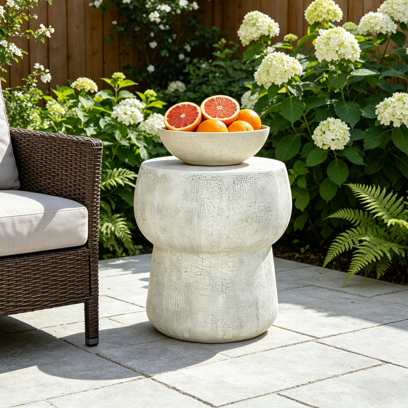 Table d'appoint en béton pour l'extérieur, Gris
