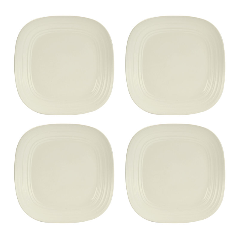 Service de table 16 pièces, service pour 4 Swirl Square, Blanc