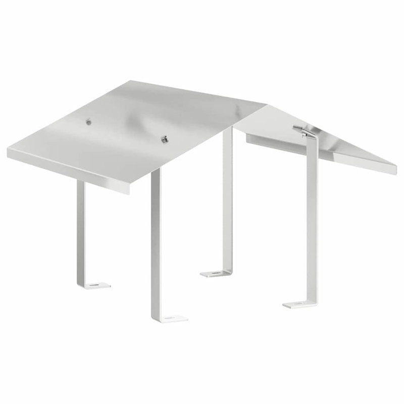 Chimney Hood Silver Stainless Steel, 37cm H x 50cm W x 50cm D