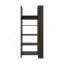 Bibliothèque, 5 tablettes, noyer foncé