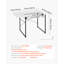 Table de couture, table de machine à coudre polyvalente avec tablette latérale pliable, tablette réglable, pieds en acier, bureau d'ordinateur pour la maison, studio de mode, studio d'art, établissement éducatif, blanc