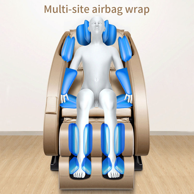 Fauteuil de massage chauffant, Polyuréthane brun clair