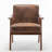 Accent Chair with Upholstery and Solid Wood Frame, Classic Mid-Century Modern Living Room Furniture for Extra Seating-2103972762