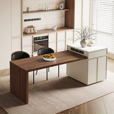 French Retro Design Telescopic Dining Table