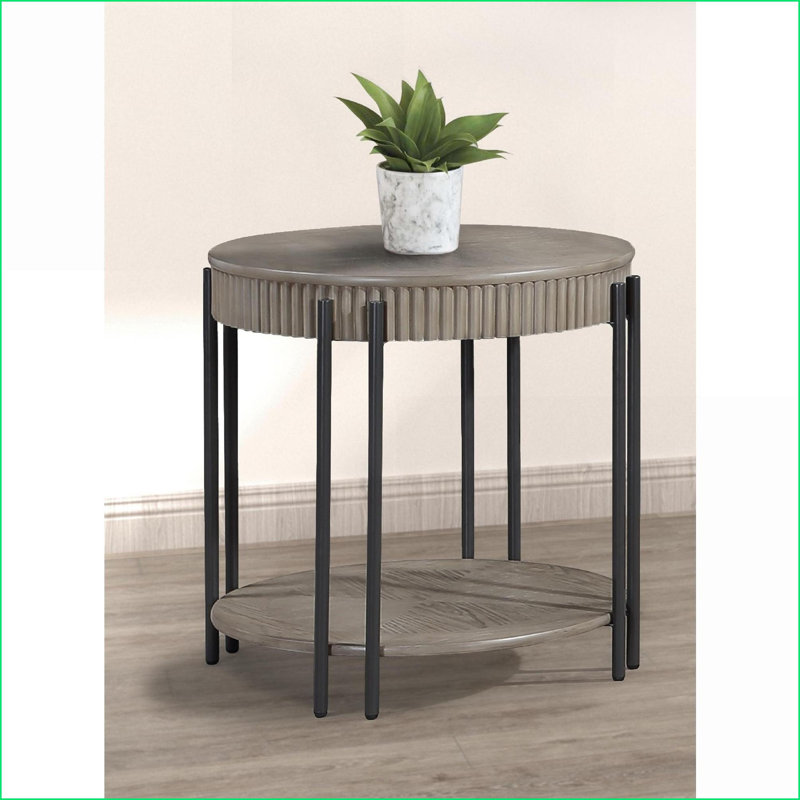 Table basse de salon en noyer foncé avec plateau en verre biseauté de 5 mm Repose-pieds inclus - multifonctionnels