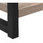 Table d'appoint, côté, bout, étroit, petit, 2 niveaux, stratifié brun, métal noir, contemporain, moderne-2072617110