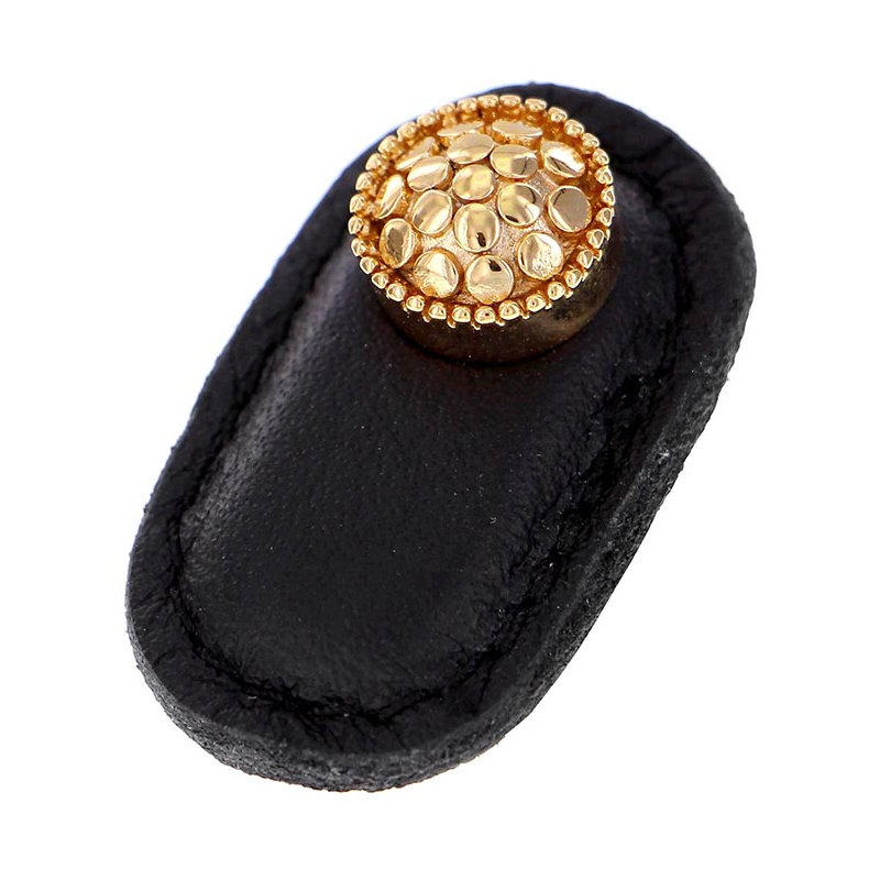 Tiziano Novelty Knob, Polished Gold, Black