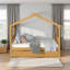Lit en bois avec tiroirs-313702069