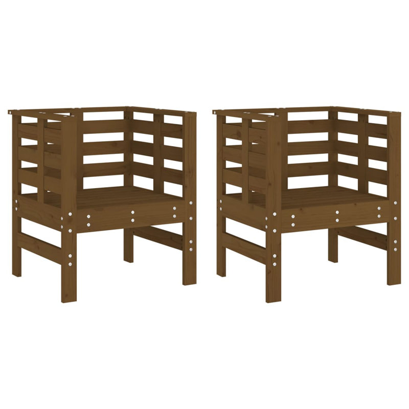 Orik Solid Wood Outdoor Lounge Chair, Honey Brown