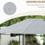 Auvent de remplacement pour pavillon de jardin gris, 10 pi x 13 pi, ventilation et drainage, structure de remplacement pour auvent 13 pi, gris, circulation d'air