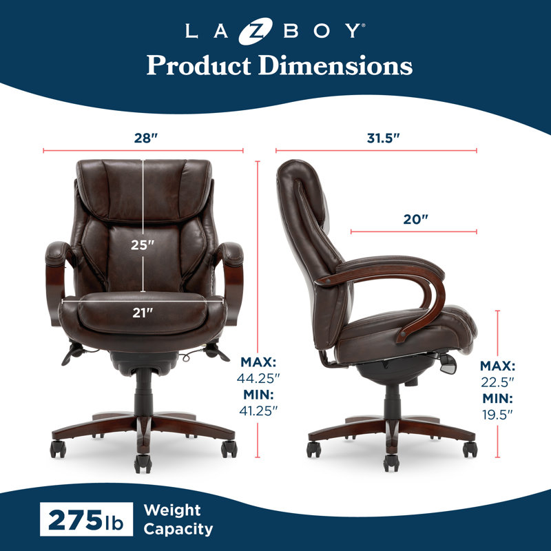 La-Z-Boy Bellamy Executive Office Chair with Memory Foam Cushions