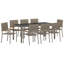 9 Piece Garden Dining Set Poly Rattan-1887602011