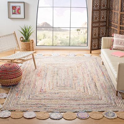 Tapis en jute de coton tissé à la main Rubenstein