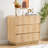 Molded 31.5"Fluted 3-Drawer Dresser-1250958326