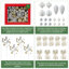 Ensemble de 178 décorations de Noël incassables, pinecone et rubans