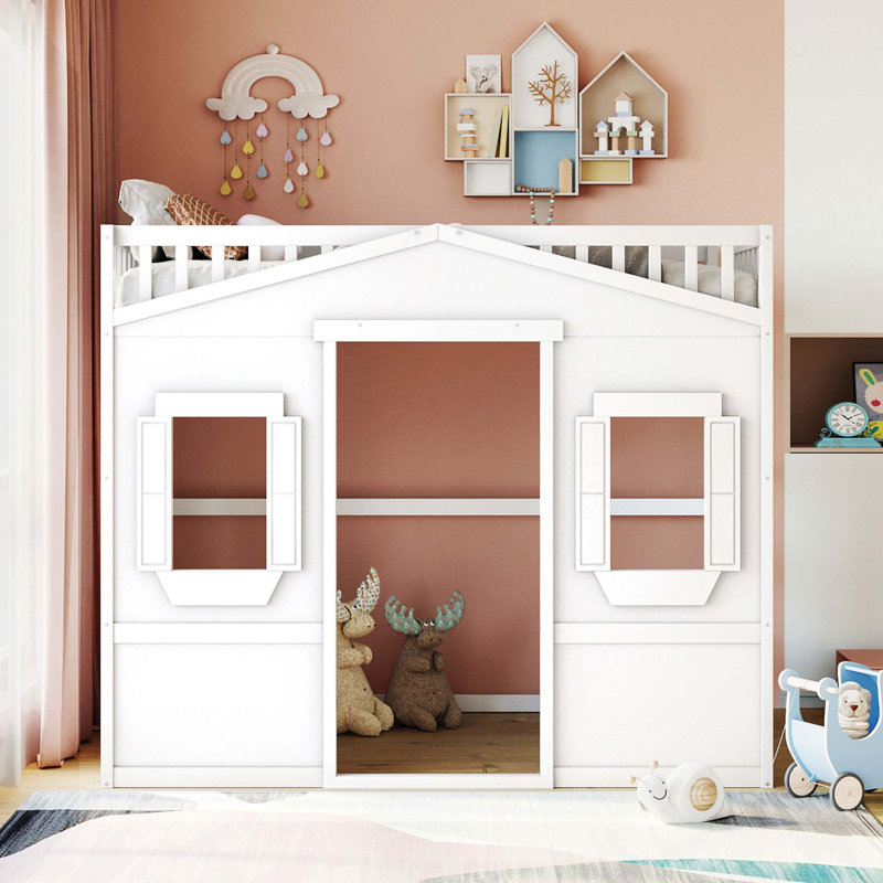 Lit mezzanine avec échelle House, Complète, Blanc