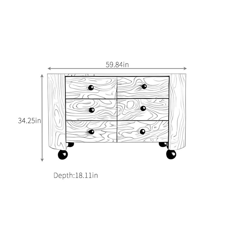 Retro Artistic Style Sideboard