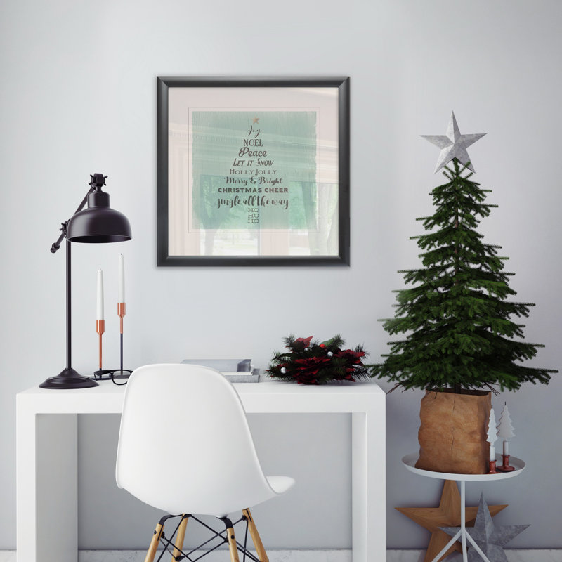 « christmas bravo », peinture, H 26,5 po x l 26,5 po x P 1,5 po, Blanc / aubergine / banane / brun clair / rouge br
