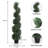Primrue Artificial Cypress Spiral Topiary Trees-1857493637