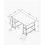 Bureau d'ordinateur, bureau personnel, ordinateur portable, tablettes de rangement, l 48 po, travail, stratifié gris, métal noir, contemporain, moderne-1100380656