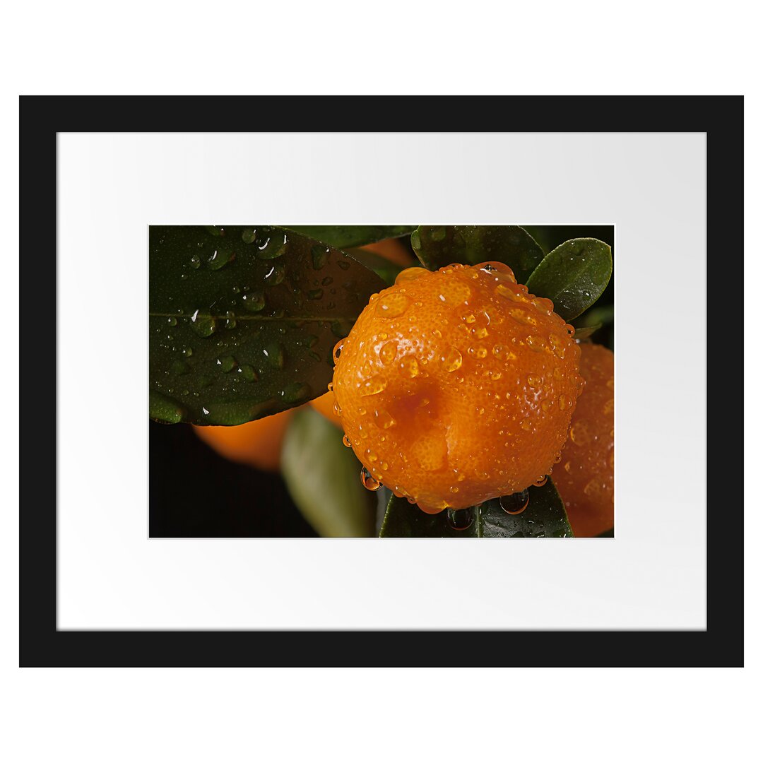 Gerahmtes Poster Saftige frische Orange