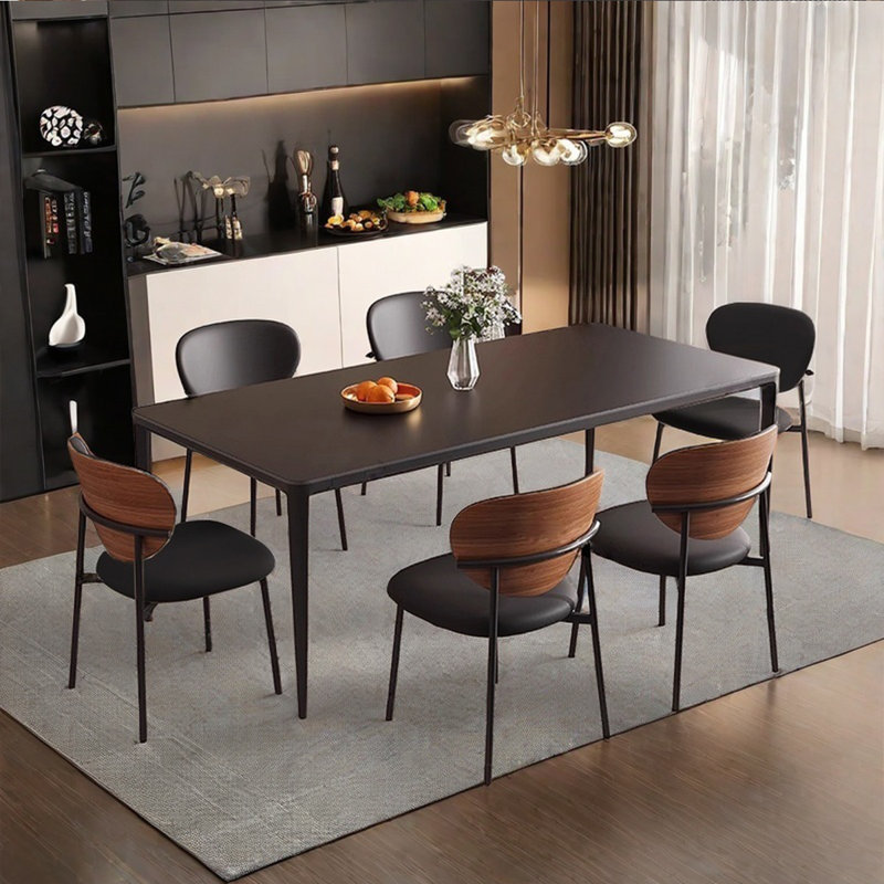 Light luxury simple rectangular retro rock table, 29.53"H x 59.06"L x 31.5"W