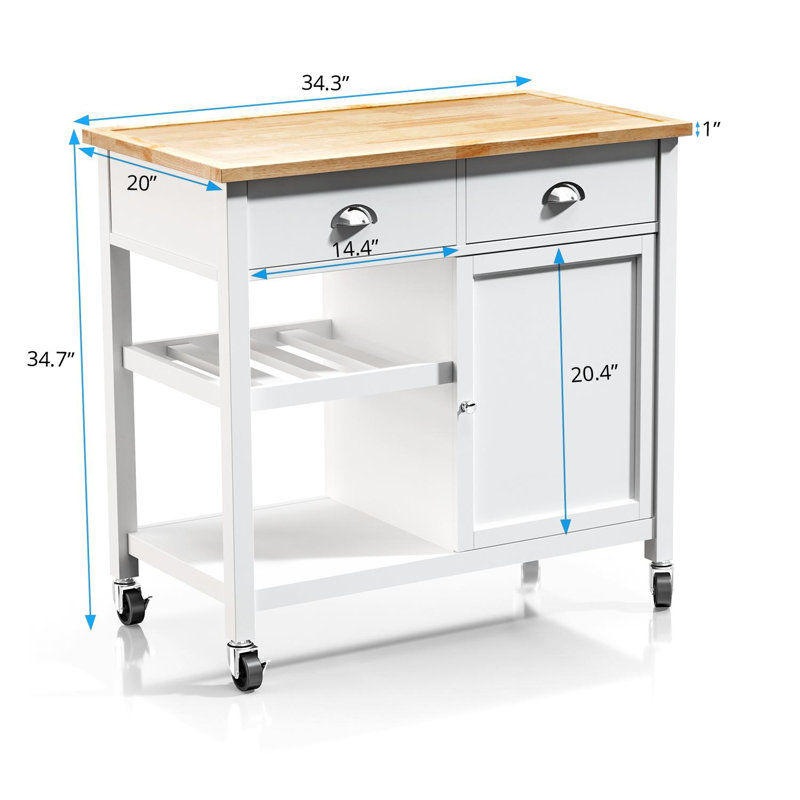 Bee 34.25 " W Kitchen Cart