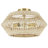 Fortner 2 - Light Dimmable Rattan Shaded Geometric Semi Flush Mount