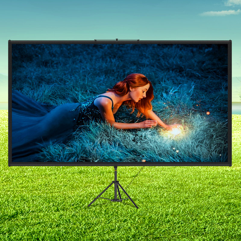 Écran de projecteur blanc à trépied portable, 90"