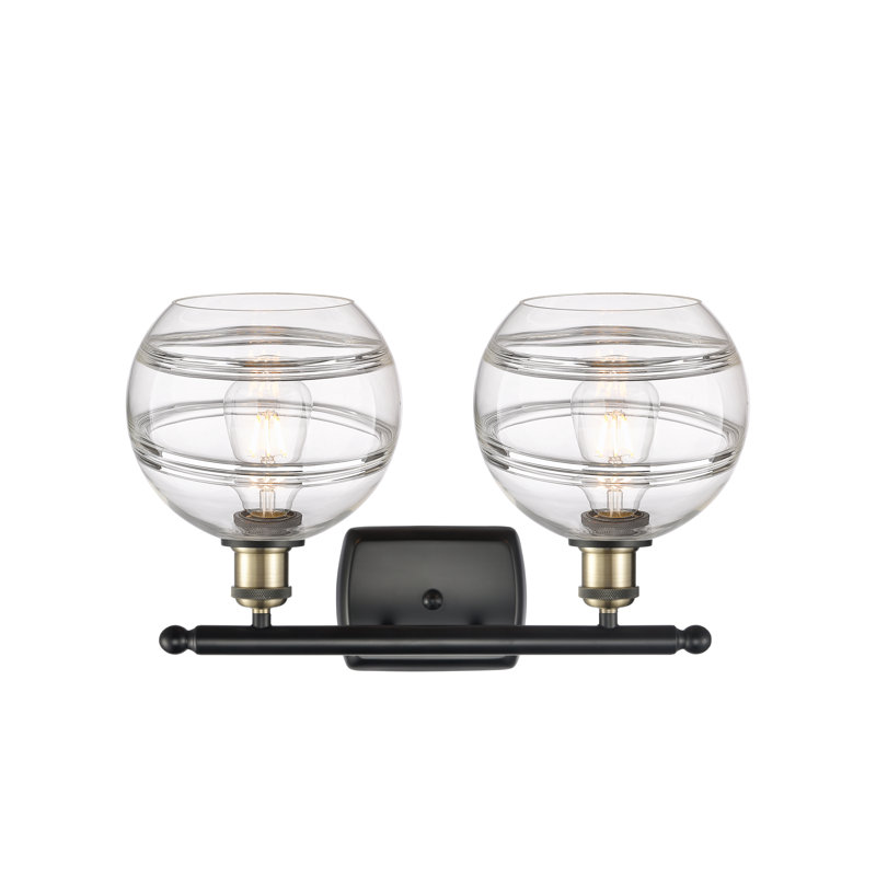 Bienes 2 - Light Dimmable Vanity Light, Black Antique Brass, Clear