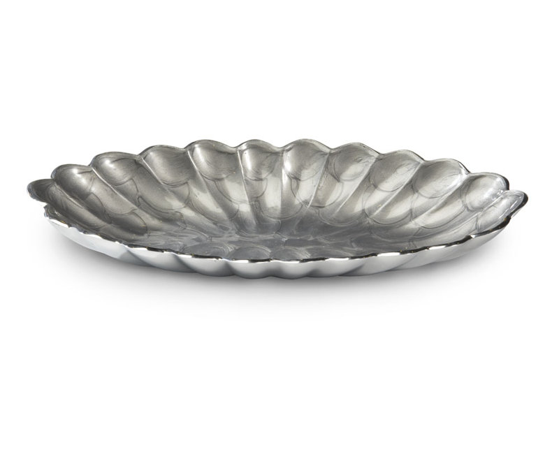 Bol de service ovale 15,75 po Peony, Platine