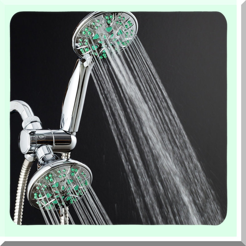 California FlowMax Shower Combo: Boosts Water Pressure by 40% - 3 Way Dual Handheld, Stainless Steel Hose, All-Chrome Finish
