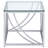 Brianne Chrome Square Glass Top End Table