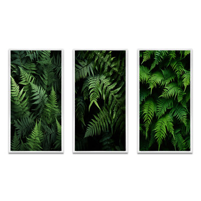«Ferns Plant Whispering Fronds», 3 pièces sur toile