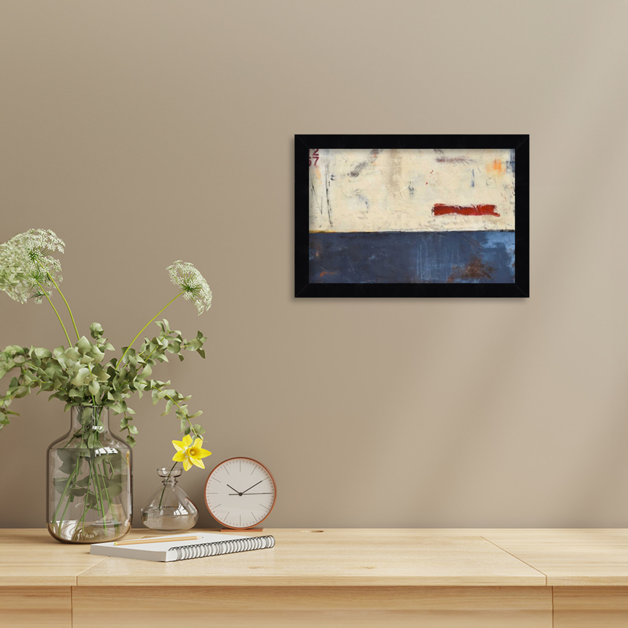 Label 1267 by Mauro Wood Framed Wall Art Print, Black, 9" H x 13" W