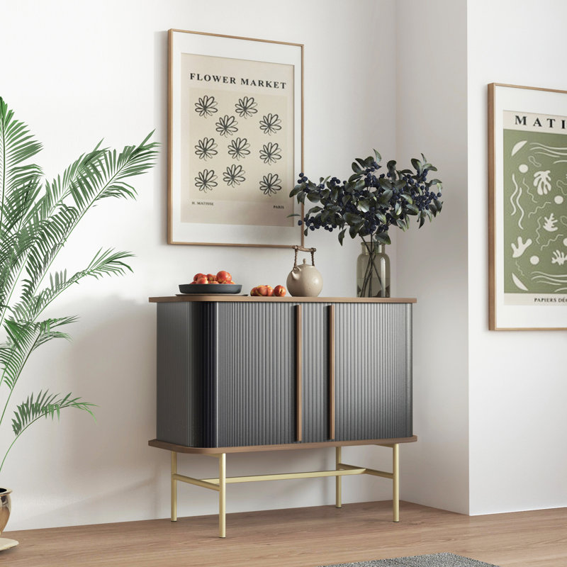 Makhai 100cm Wide Sideboard, Walnut Black