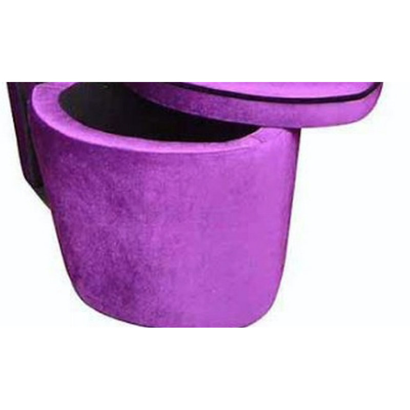 Chaise rembourrée 32,86 po, Mauve / tissu noir