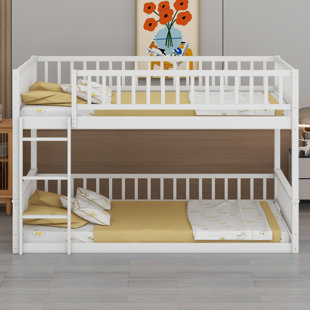 Bunk Bed With Ladder And Guardrails
