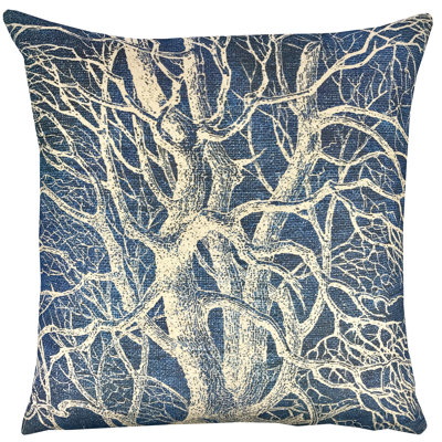 Tree Shibori Throw Pillow