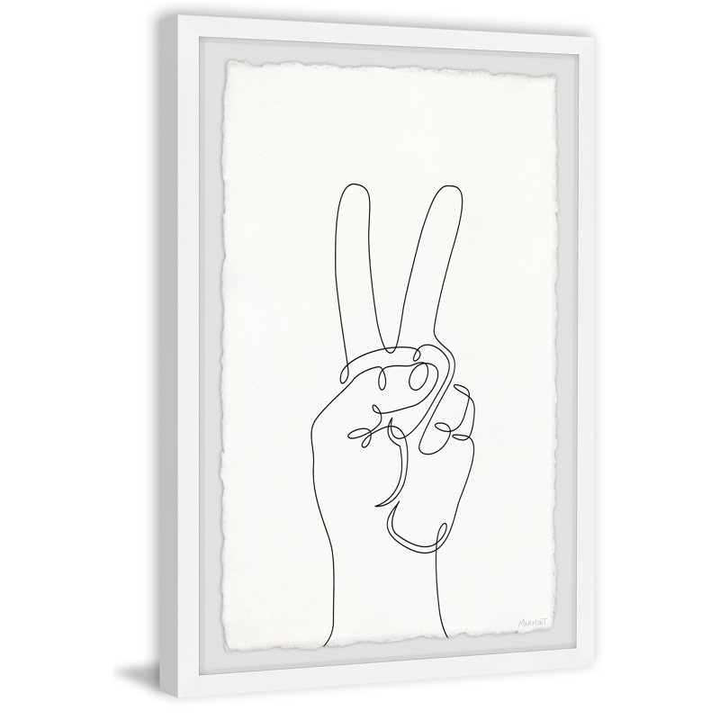 The V Sign 1 Piece Single Picture Frame Wall Art, 30cm H x 20cm W x 3.81cm D