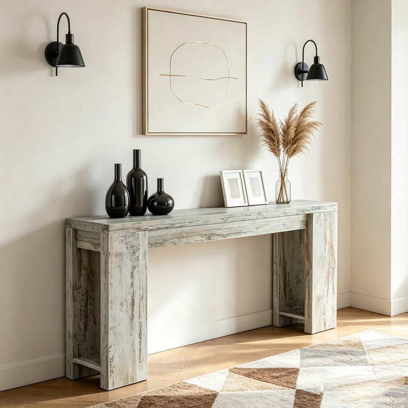 Table d'entrée en bois, console